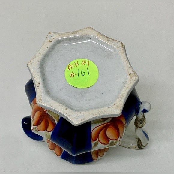 19th Century Antique Gaudy Welsh Glamorgan Pattern Footed Octagonal Luster Jug - Picture 11 of 13